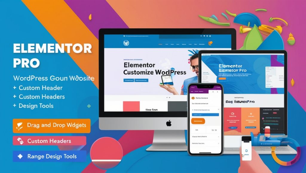 Elementor Pro customization, WordPress website design, drag-and-drop builder, custom widgets, responsive web design, professional website development.